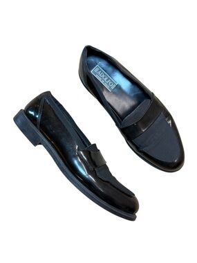 Adolfo Black Leather & Fabric Loafers Men’s Slip-On Shoes - US Size 9.5